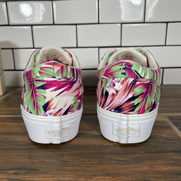 Vans Doheny Platform Womens Size 8 Shoes Paradise Floral Lace Up Skate Sneaker - Picture 4 of 12